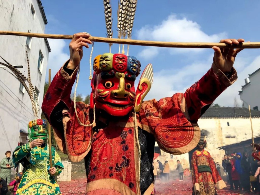婺源傩戏闹新春,欢欢喜喜过大年! 民俗千年传,地道中国味_快讯_中国傩戏网