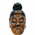 “银发婆婆”木质傩面具