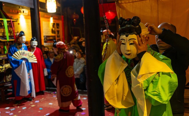  池州傩戏各村宗祠发起的祭祀活动 驱鬼逐疫、消灾纳福的美好愿望